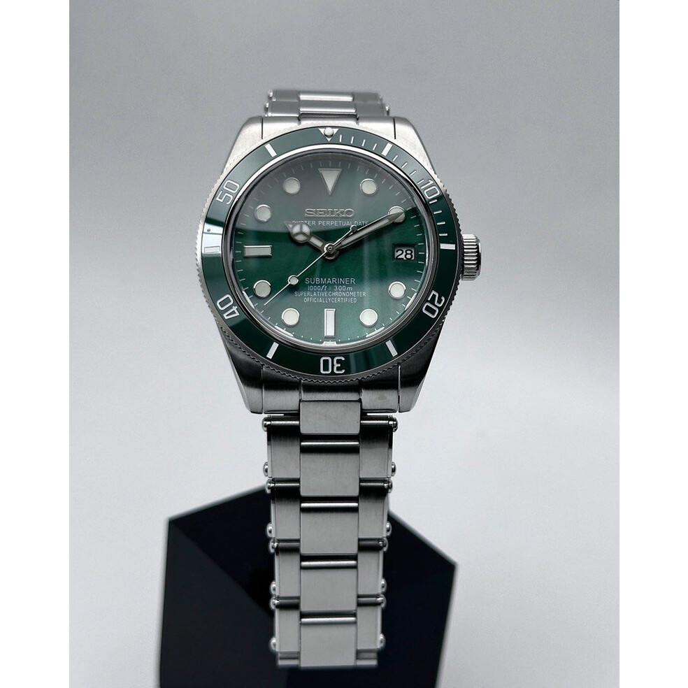  Custom Seiko Mod • Hulk Green Submariner BB58 • 39mm